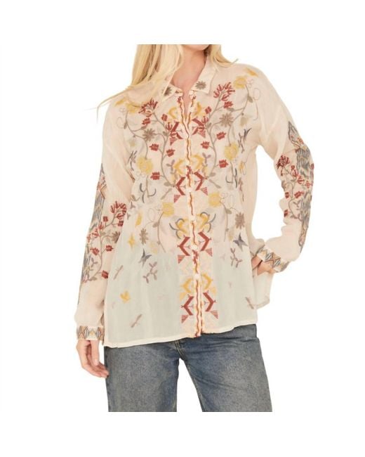 Johnny Was Natural Girly Blouse