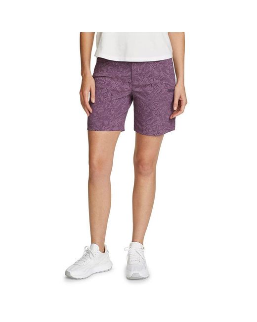 Eddie Bauer Purple Rainier Shorts - Camo Print