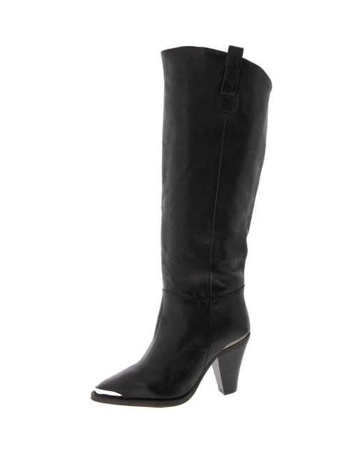 Free People Stevie Boot Tall Leather Knee-High Boots in Black | Lyst