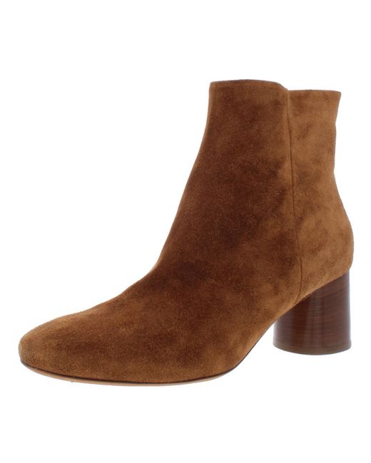 Vince Brown Tillie Solid Round Toe Ankle Boots