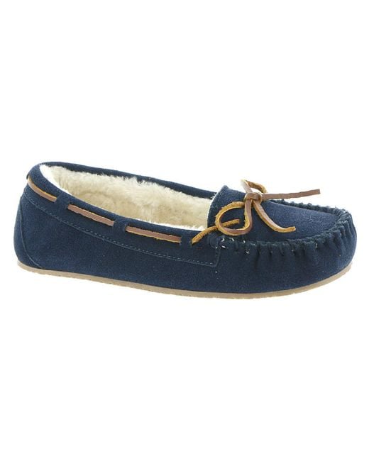 Blue discount minnetonka moccasins