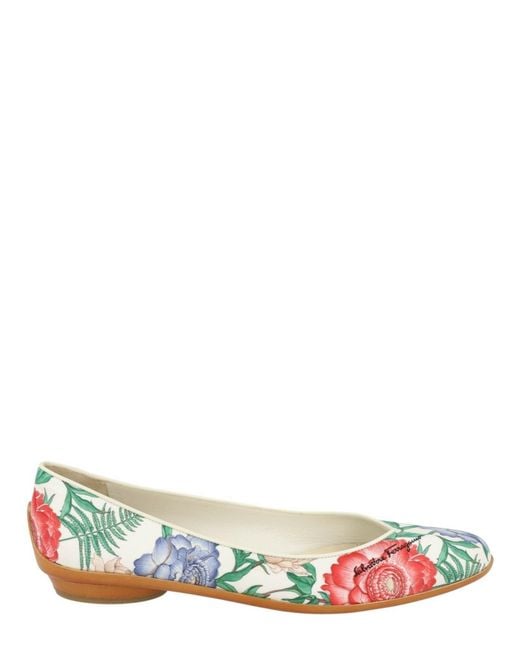Ferragamo Green Doris Ballet Flats