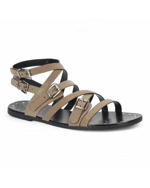 Love Rio Brown Suede Flat Sandal
