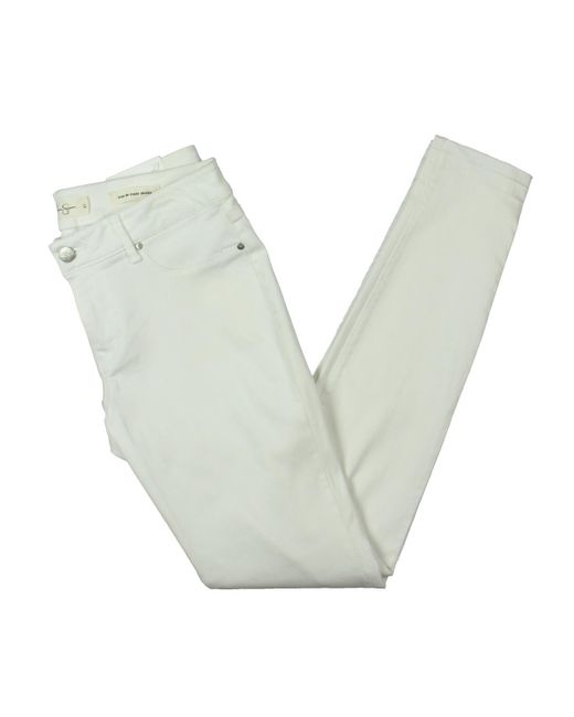 Jessica Simpson White Kiss Me Mid-rise Stretch Skinny Jeans