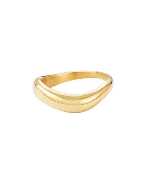 Adornia Metallic Tarnish Resistant 18K Plated Curved Band