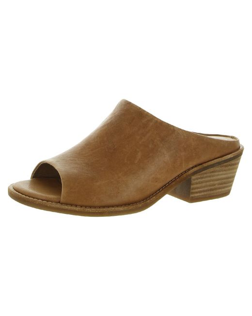 Softwalk® Brown Aneesa Leather Slip On Heels