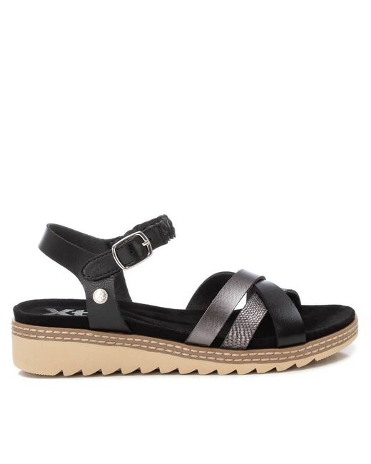 Xti Black Casual Sandals