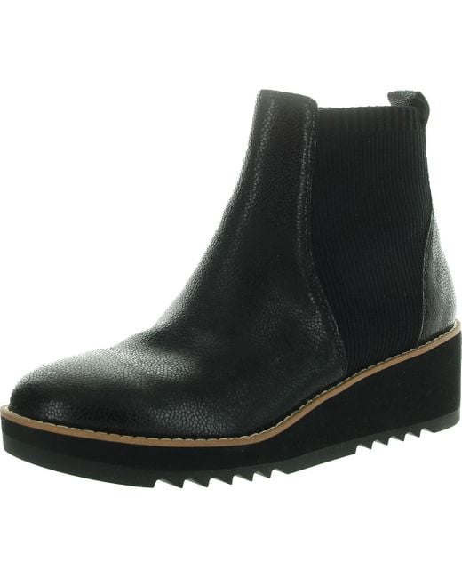 Eileen Fisher Black Stretch Wedge Boots