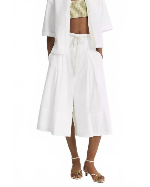 Vince White Canvas Tape Cotton Skirt