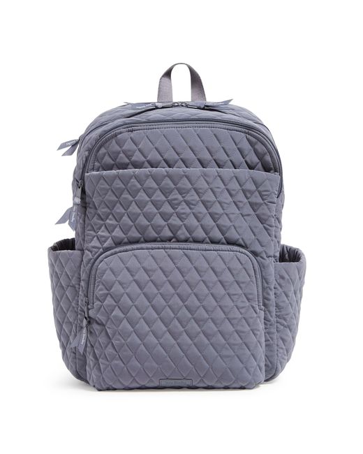 Vera Bradley Blue Microfiber Essential Large Backpack