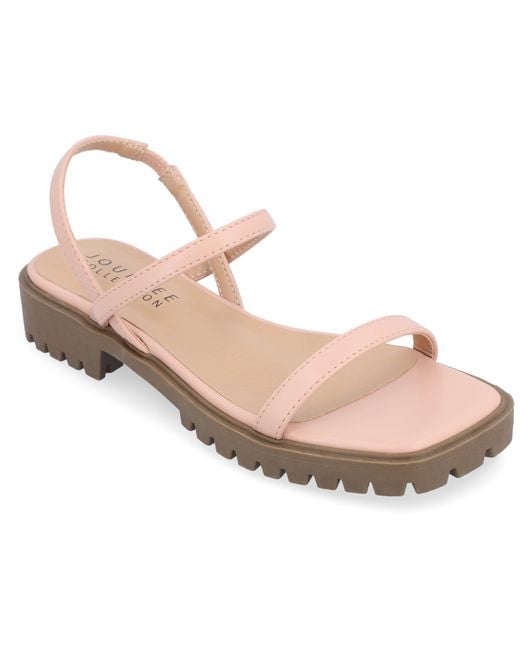 Journee Collection Pink Nylah Sandals
