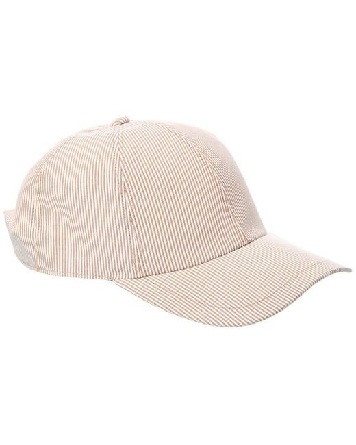 Bruno Magli Natural Stripe Baseball Cap