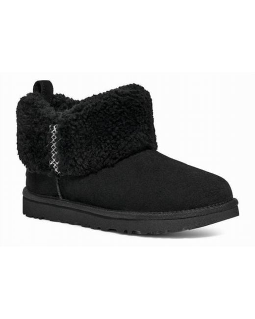 Ugg Black Classic Ultra Mini Braid Boots