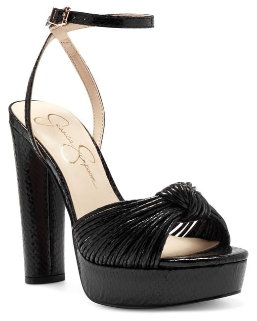 Jessica Simpson Immie Ankle Strap Platform Pumps in Black Lyst