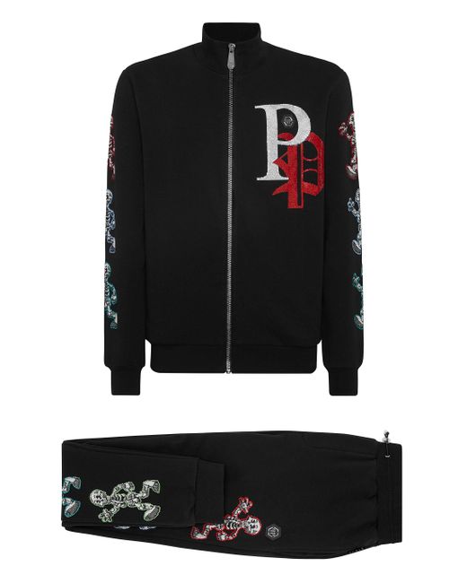 Philipp Plein Jogging Set Hoodie Trousers Skeleton in Black for Men Lyst