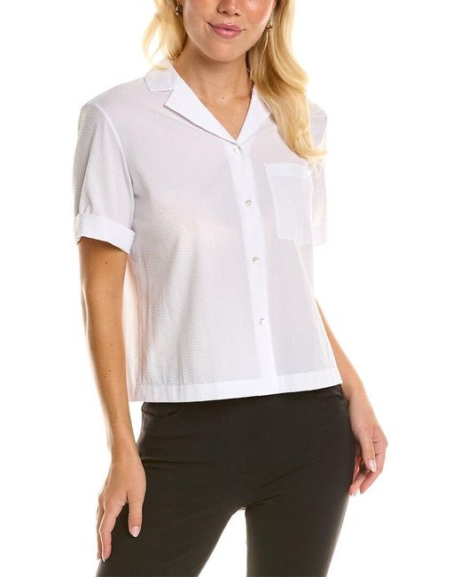 Theory Camp Shirt in White Lyst