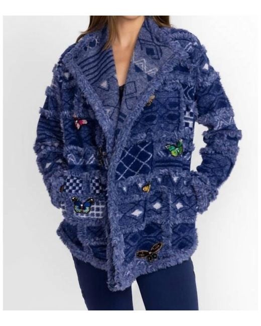 Johnny Was Blue Patchwork Jacket Cordelia