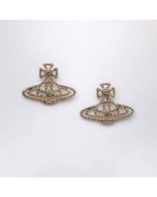 Vivienne Westwood Metallic Orb Logo Earrings
