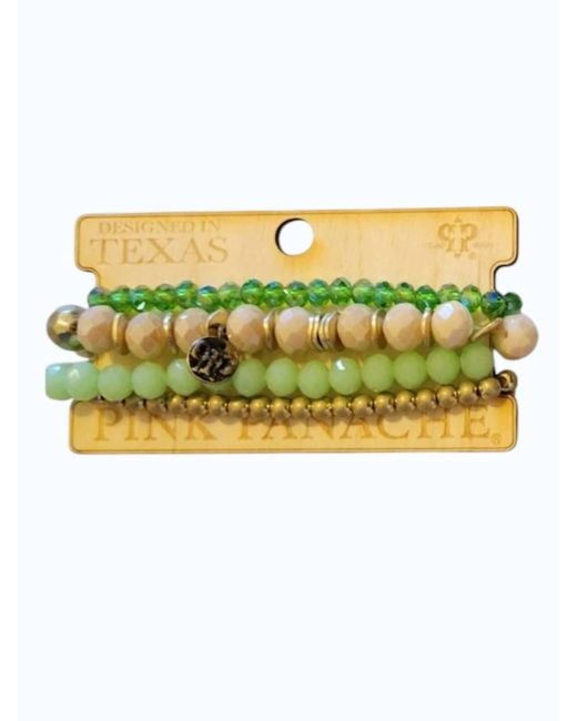 Pink Panache Yellow Stretch Stack Bracelet Set