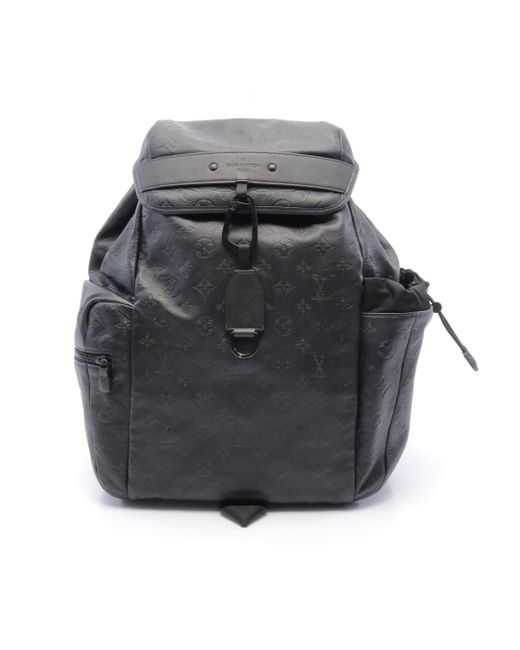 Louis Vuitton Gray Discovery Backpack Monogram Shadow Rucksack Leather