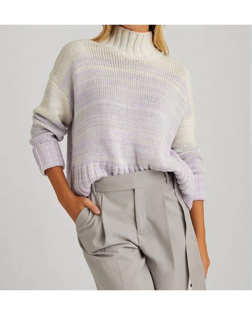 525 America Gray Ombre Blair Sweater In Purple Rose Multi