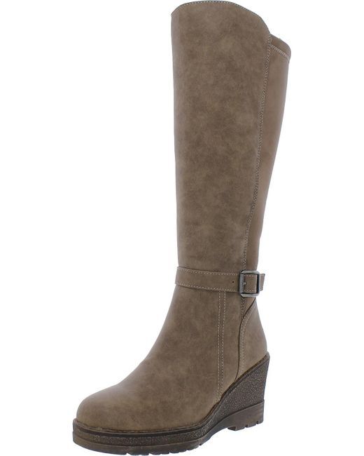 Volatile Cabrillo Faux Leather Platform Mid-calf Boots in Brown | Lyst
