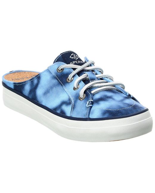 Sperry Top-Sider Blue Crest Seacycled Print Canvas Mule