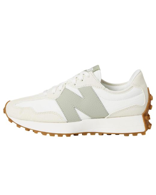 New Balance White 327 Linen Sea Salt Olivine Ws327Ftb