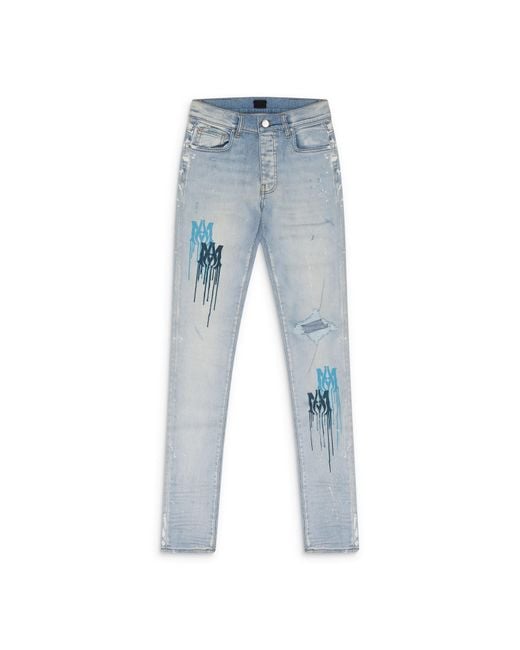 Amiri Light Ma Drip Jeans in Blue for Men | Lyst