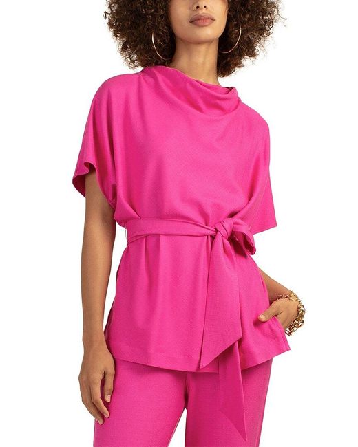 Trina Turk Pink Relaxed Fit Jubilation Top