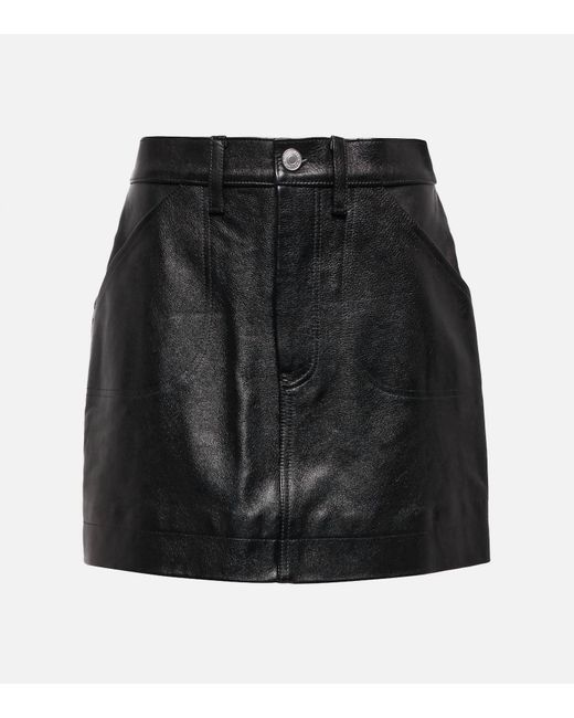 Re/done Black 70s Pocket Mini Skirt
