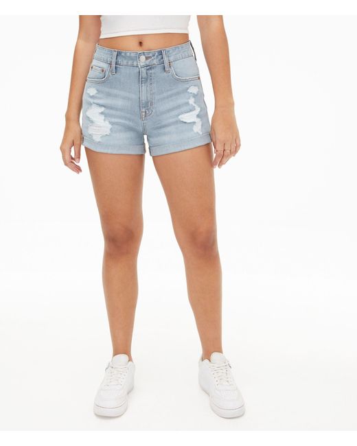 High-rise Curvy Denim Midi Shorts 