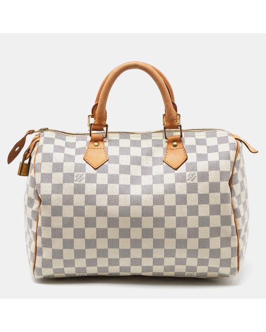 Louis Vuitton Gray Damier Azur Canvas Speedy 30 Bag