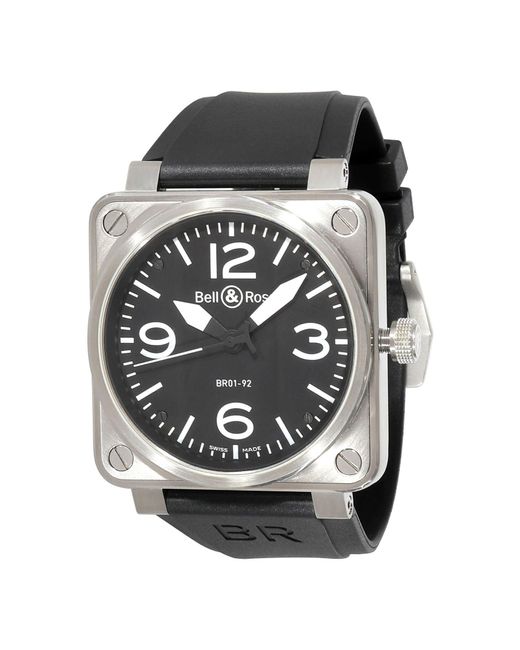 Bell & Ross Gray Aviation Br01-92 Watch In Stainless Steel