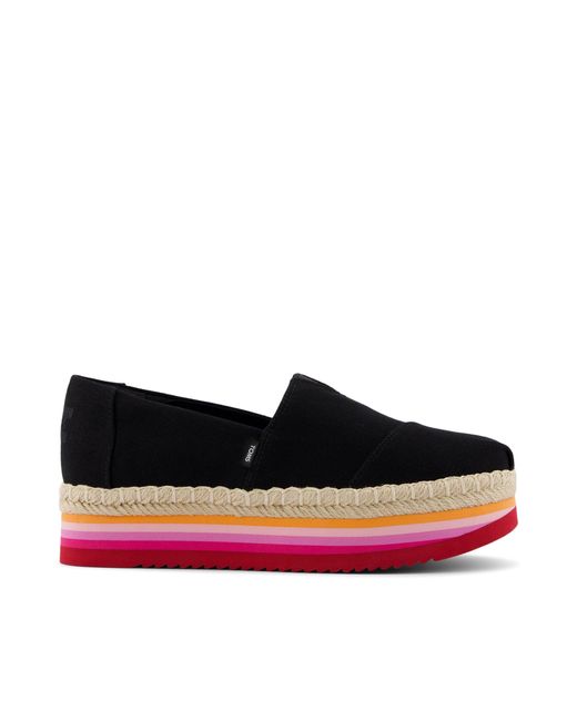 TOMS Red Alp Platform Rope High Espadrille