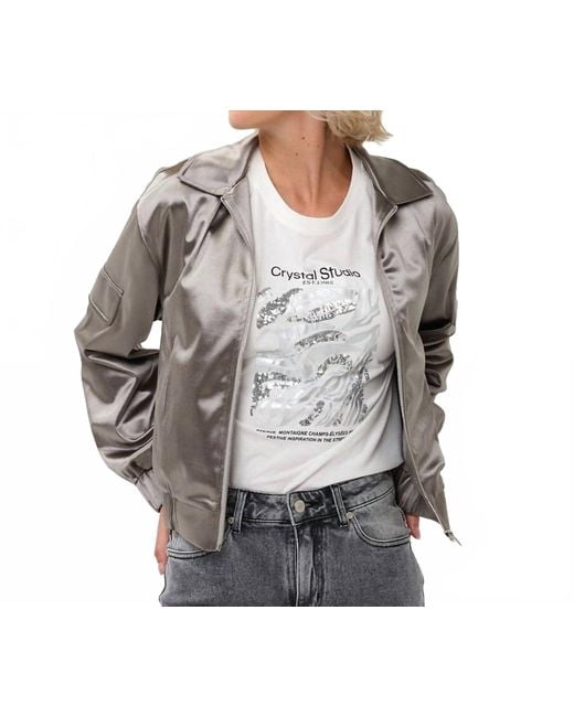 EsQualo Gray Metallic Jacket