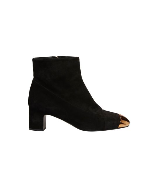 Hermès Black Goatskin Permabrass Cap Toe Lindsay Ankle Boots