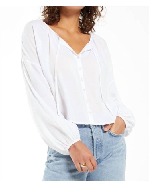 Z Supply White Coral Isle Top