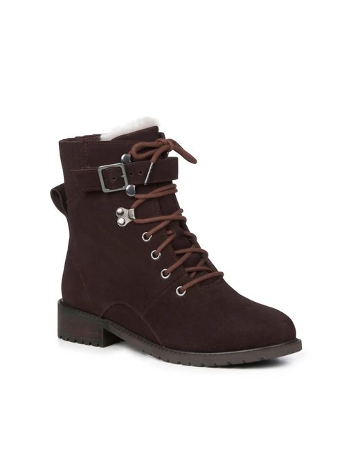 EMU Brown Cassab All Weather Lace Up Boot