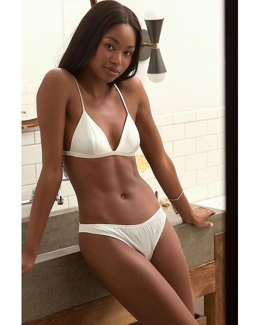 Fleur du Mal Brown Luxe Triangle Bra