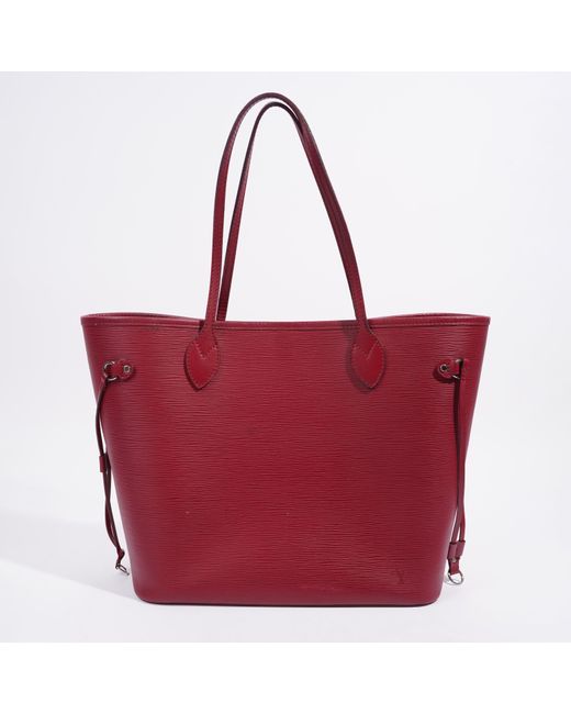 Louis Vuitton Red Neverfull Mm Dark Epi Leather