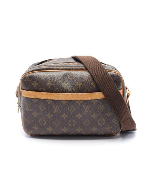 Louis Vuitton Brown Reporter Pm Monogram Shoulder Bag Pvc Leather