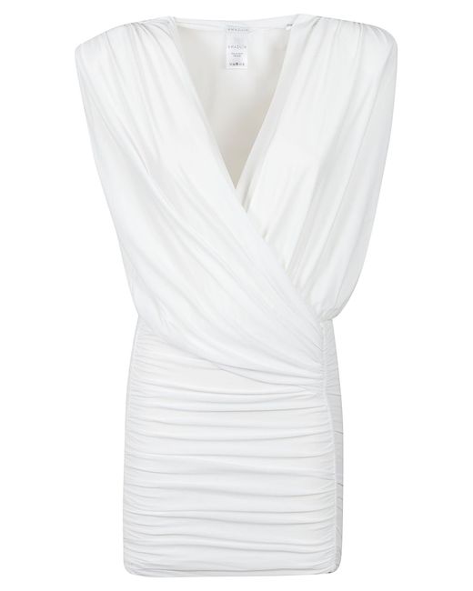 Amazuìn White Candice Off Mini Dress