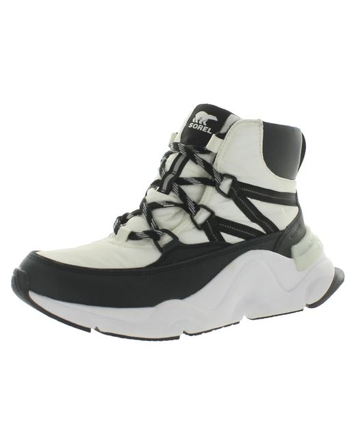 Sorel Black Rnegd Leather High-top Sneakers