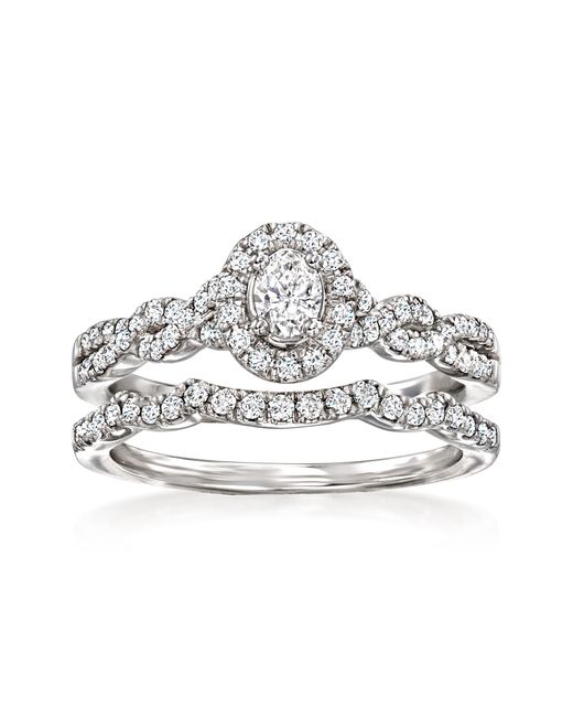 Ross-Simons Metallic Diamond Bridal Set: Engagement And Wedding Rings