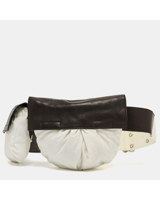 Prada Black Sport Nylon And Leather Belt Bag