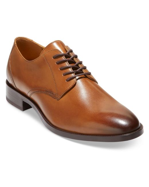 Cole Haan Brown Hawthorne Leather Derby Shoes for men