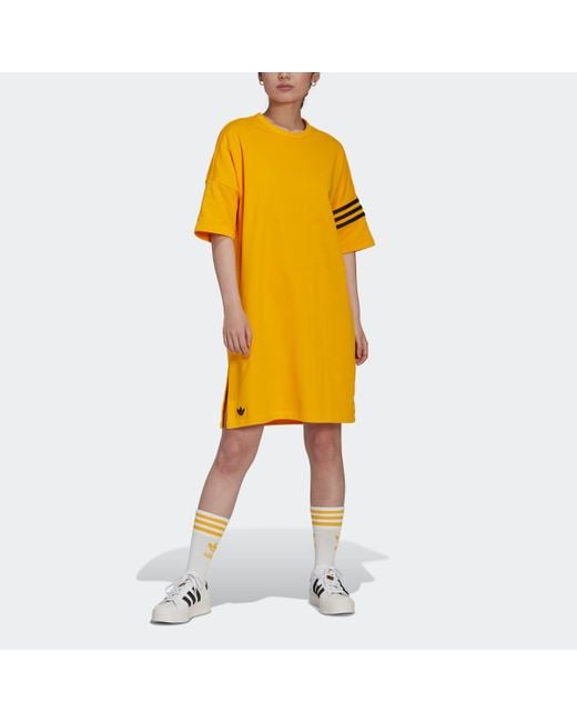Adidas Yellow Adicolor Neuclassics Tee Dress