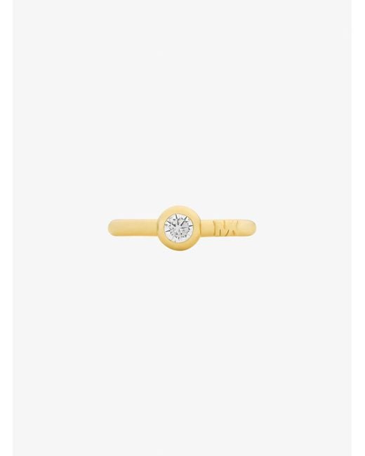 Michael Kors White Round Stone Ring