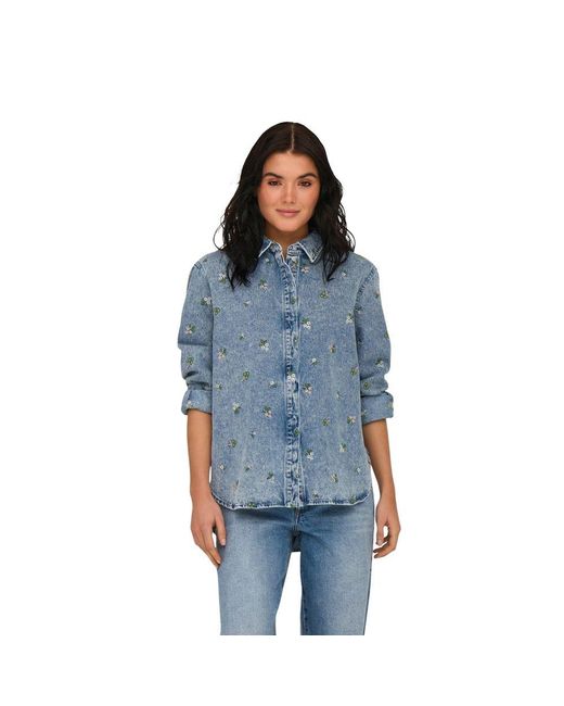 ONLY Blue Cotton Blouse